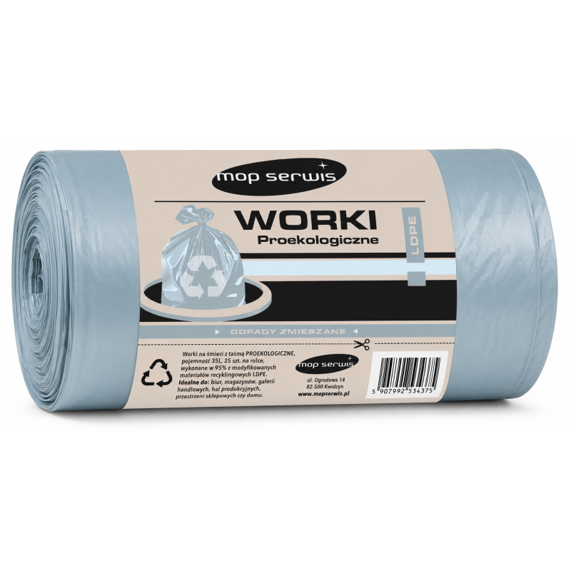 Worki na śmieci 240L LDPE Bezbarwne 10 szt.